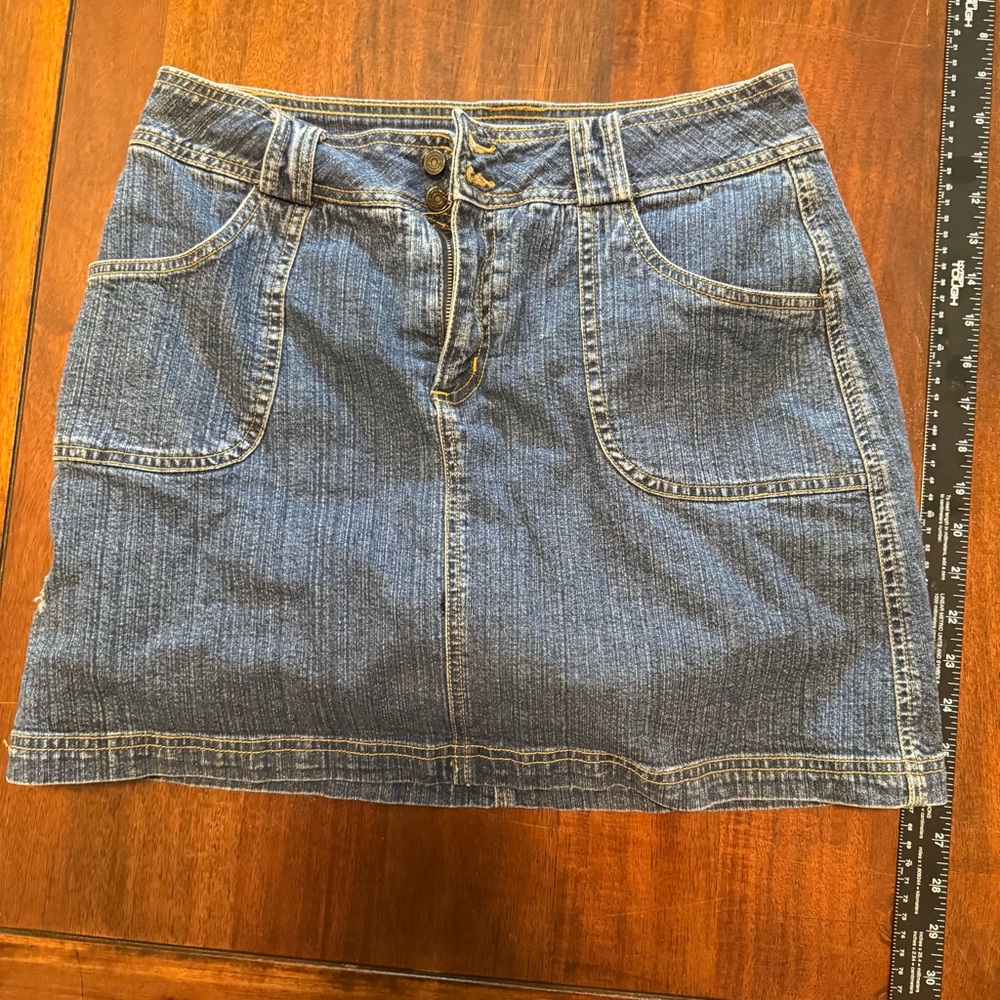 St. John's Bay Blue Denim Mini Skirt